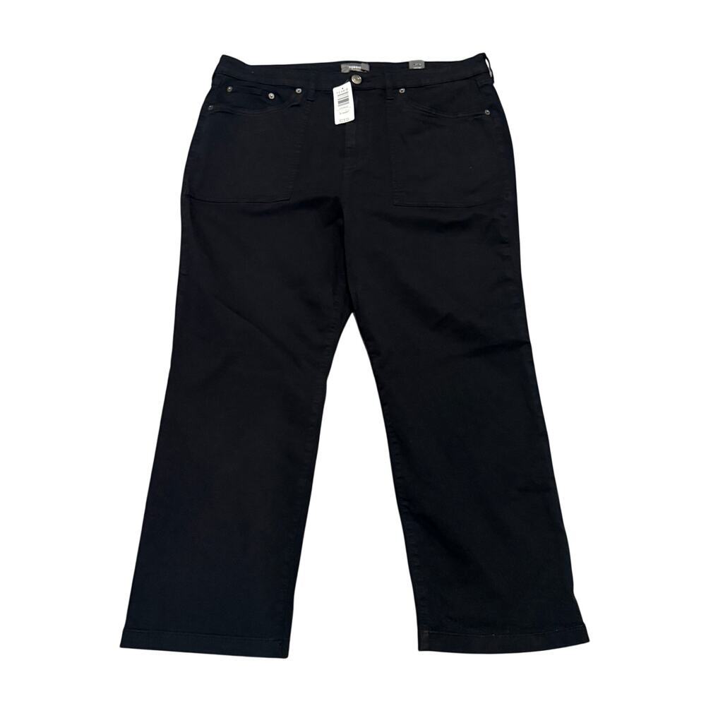 NWT Torrid High Rise Straight Utility Ankle Pants Black 20 Short Stretch Capsule